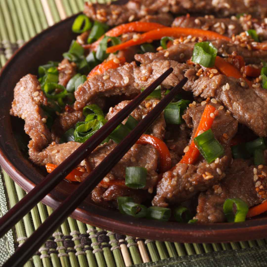 Bulgogi Carne em fatias